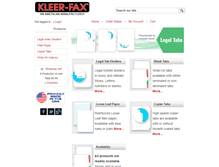 Tablet Screenshot of kleer-fax.com